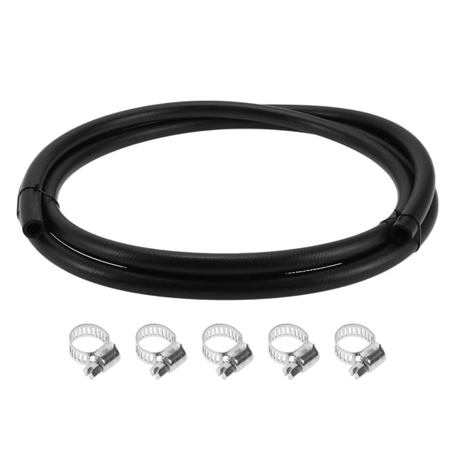 Kit de línea de combustible de 1/2" Unique Bargains 10 pies Manguera de vacío Manguera de combustible automotriz con 5 abrazaderas 1 juego