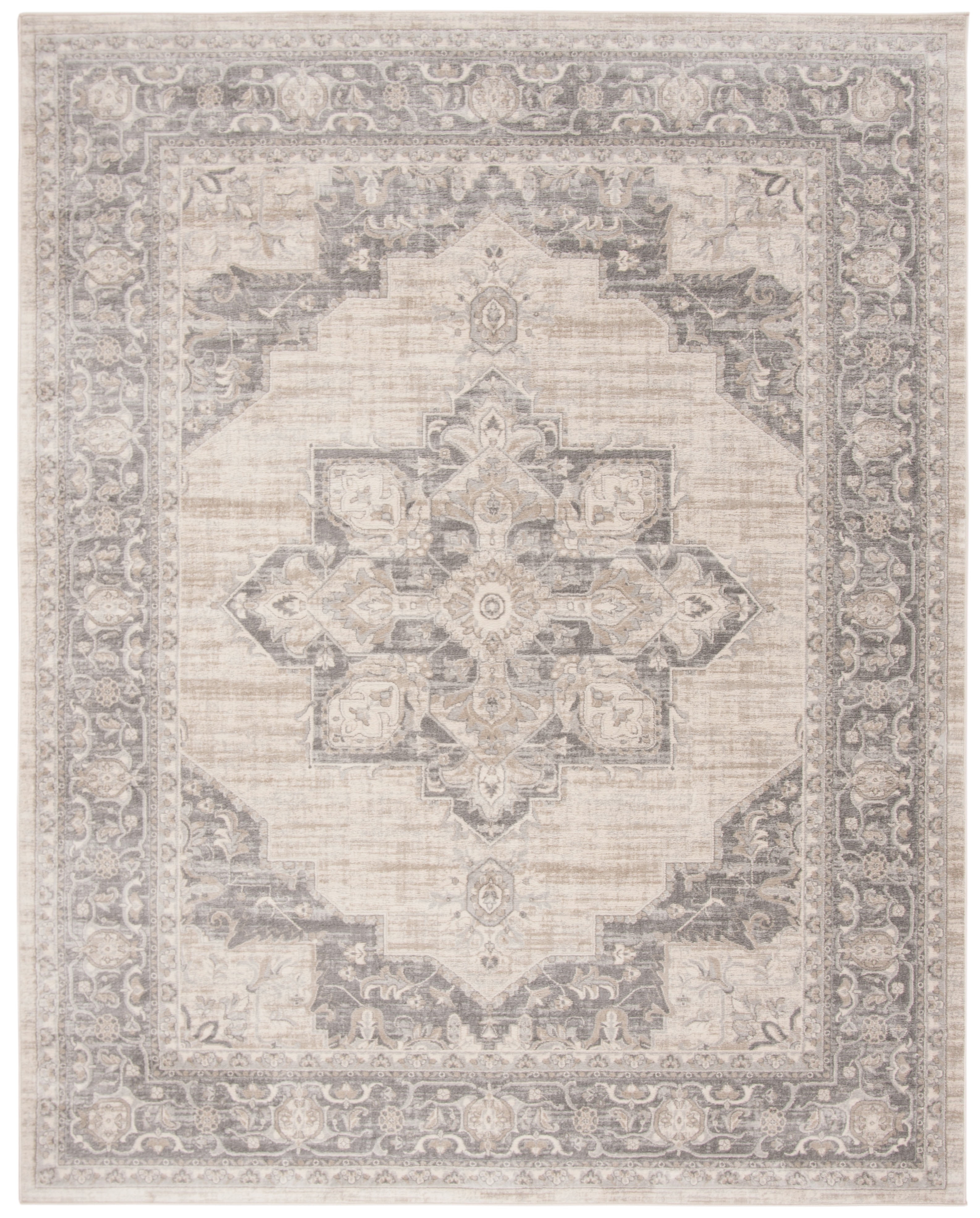 SAFAVIEH Brentwood Salah Oriental Area Rug, Cream/Gray, 12' x 18'