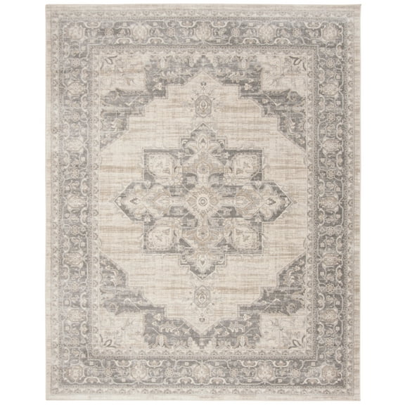 SAFAVIEH Brentwood Salah Oriental Area Rug, Cream/Grey, 9' x 12'