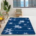 thumbnail image 2 of GZHJMY Soft Foam Nursery Area Rugs White Snowflakes on Blue Background Non Slip Play Mats for Kids Boys Girls Playing Room Living Room72x48 inch Carpet Runner, 2 of 6