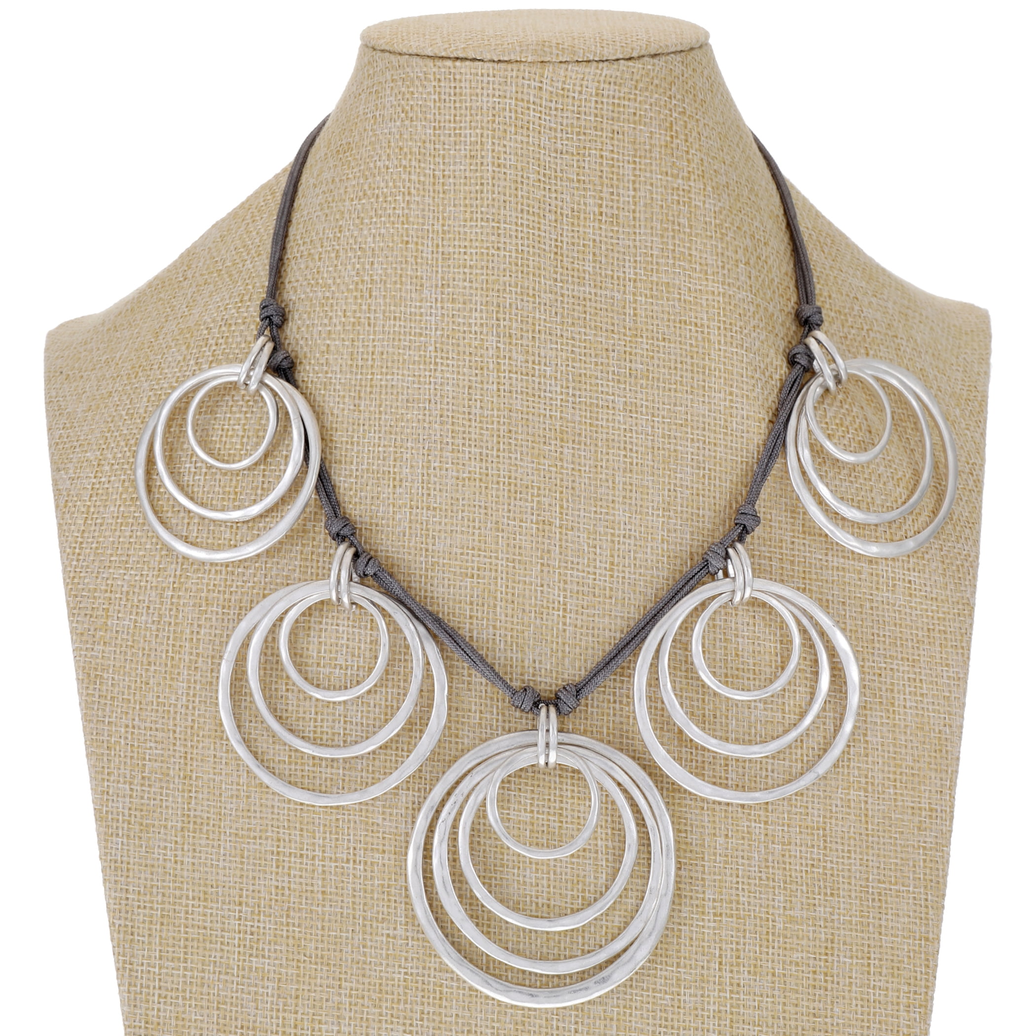Bella Uno Women's Orbital Frontal Necklace in Recycled Metal