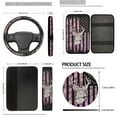 thumbnail image 7 of KUIFORTI Deer Pink Camo Automobile Seat Covers Full Set 12 Pack Car Steering Wheel Accessories Auto Seat Belt Cover Car Center Console Cover Universal Fit for Cars SUV Sedans, 7 of 7