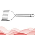 thumbnail image 2 of 2pcs Stainles Steel Creative Crinkle Cutter Cutting Tool French Fry Slicer Potato Cutter (Silver), 2 of 4
