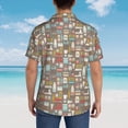 thumbnail image 3 of Lsque Kitchen Food pattern Hawaiian Shirt for Men, Unisex Summer Beach Casual Short Sleeve Button Down Shirts-Large, 3 of 9