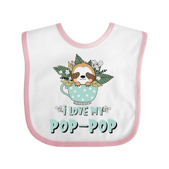 Inktastic Teacup Raccoon I Love My Pop-pop Boys or Girls Baby Bib