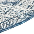 thumbnail image 6 of Unique Loom Outdoor Aztec Collection Area Rug - Coba (7' 10" x 10' Oval Blue/Ivory), 6 of 7