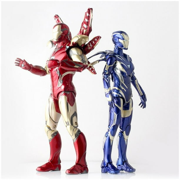 Avenger Ironman Mk85 Virginia Pepper Potts Blue Battle Armor Action
