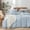 Gingham - Cornflower Blue (No Comforter), variant on Duvet Cover Set 100% Washed Cotton Linen Feel Super Soft Comfortable Chic Lightweight 3 PCs Home Bedding Set Cornflower Blue & White Grid Queen