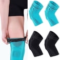 thumbnail image 2 of MOMOJIA Nonslip Silicone Nylon Knee Brace Breathable Knee Support for Sports Activity, 2 of 18