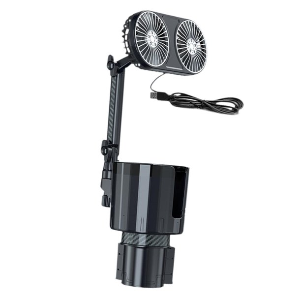 Portavasos para coche Sharpla expansor de bolsillo para bebidas color negro con ventilador de refrigeración
