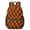 Orange and Brown, variant on Brown and White Checkered Pattern 17" School Backpacks for Teens,Waterproof Oxford Fabric,S-Shape Padded Straps for School,Travel,Hiking,Camping