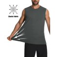 thumbnail image 3 of Camiseta sin mangas Cotrasen para hombre, entrenamiento, color gris oscuro, talla 2XL, 3 of 6