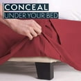 thumbnail image 3 of Burgundy Queen Bed Skirt - Dust Ruffle w/ 14 Inch Drop - Tailored, Wrinkle & Fade Resistant, 3 of 5