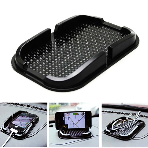 1pc Silicone Car Phone Holder - Dashboard Mount with Non-Slip Grip, Waterproof Design for Navigation, Holds Smartphones & Glasses, Essential Car Accessory​,Black,1pcs