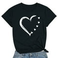 thumbnail image 2 of Womens Loose Tops 2024 Womens Workout Tops Valentine Printed Tee Shirt Summer Short Sleeves Tshirt Round Neck Shirts Classic-Fit Tshirts Blusas De Mujer Elegantes 2024, 2 of 3