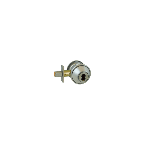 Dexter Commercial Hardware DB2000-SCT-626-SFIC Grade2 Single Cylinder x Turn Deadbolt, Satin Chrome