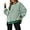 Green, variant on Women's Fall Oversized Sweatshirt Casual Waffle Knit Long Sleeve Crewneck Split Pullover Tunic Tops