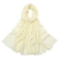 thumbnail image 5 of Bibifish Women'S Scarf Solid Color Fringe Trim Lightweight Long Scarf All-Season Comfort Trendy Daily Outfits Soft Comfy Ladies Wrap Scarf, 5 of 5
