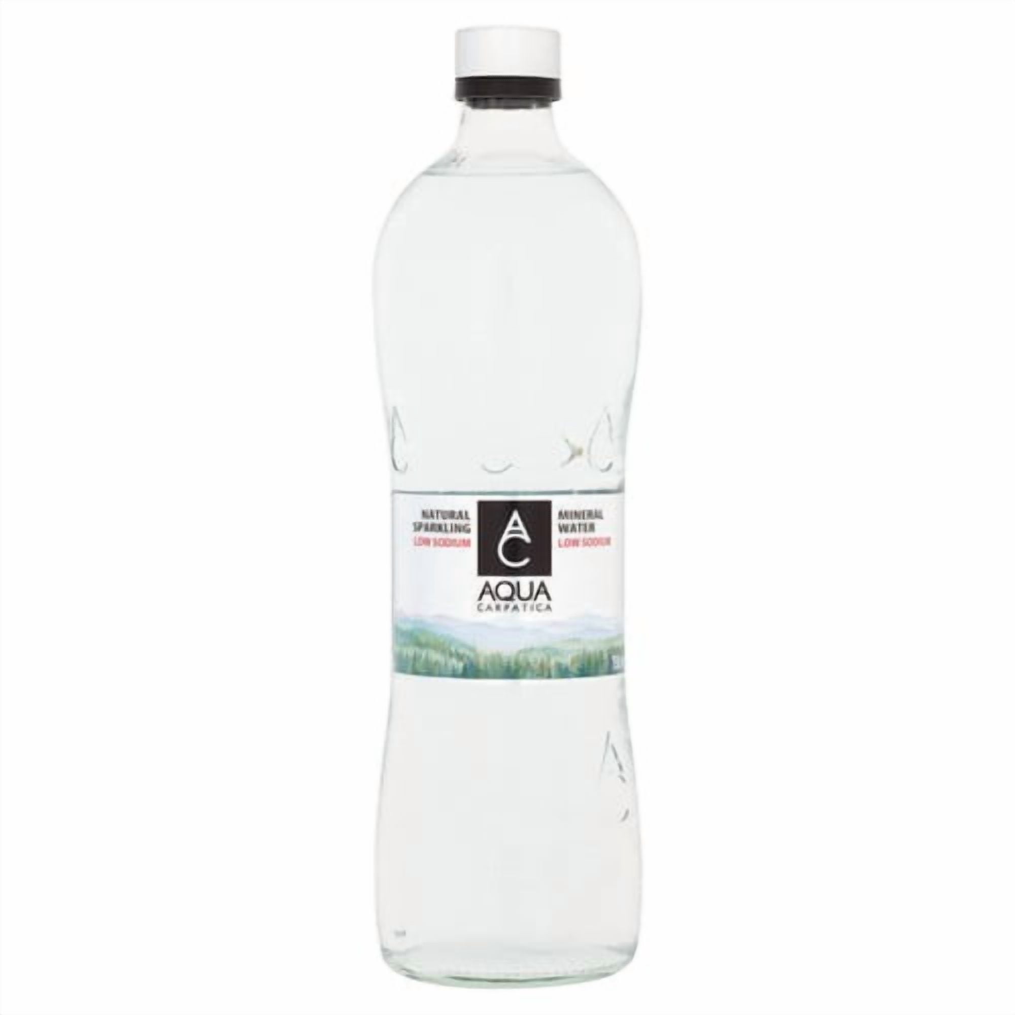 AQUA Carpatica Glass Naturally Sparkling Mineral Water Nitrates Free 6 x 750ml, British Import (Pack of 2)