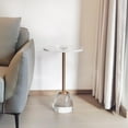 thumbnail image 7 of Clear Acrylic End Table,Side Table Set of 2, Modern Small Round Table with Solid Base for Living Room, Bedroom, 7 of 7