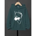 thumbnail image 3 of Cool Wolf Print Boys Casual Pullover Long Sleeve Hoodies, Boys Sweatshirt For Fall Winter, Kids Hoodie Tops Outdoor, 3 of 8