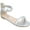 Silver, variant on Journee Collection Womens Peytonn Back Heel Zip Ankle Strap Sandals