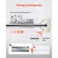 thumbnail image 4 of VEVOR Shower Curtain Rod,28-76 Inches, 1 Inch Diameter Adjustable Spring Tension Stainless Steel Telescoping Rod with Holders, No Drilling Non-Slip for Bathroom, Closet, Window, Room Divider, Silver, 4 of 9