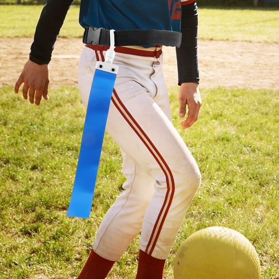 Reusable Football Flag and Adjustable Belt Set for Outdoor Flag Football Games, Party Waist Flags for Kids and Adults