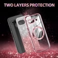 thumbnail image 2 of Casetego For Google Pixel 9A Case,Compatible with MagSafe,Clear Magnetic Glitter Gradient Sparkle Luxury Plated Soft TPU Bumper Full Camera Lens Protector,Rose Gold, 2 of 7