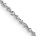 thumbnail image 2 of Avariah Diamonds Solid 14K White Gold 1.2mm Sparkle Singapore Chain - 20"- Made In Italy, 2 of 8