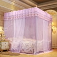 thumbnail image 4 of Mosquitera para dormitorio, cortina de cama de cuatro esquinas de princesa de lujo, dosel para cama, los mejores materiales, 4 of 8