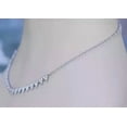 thumbnail image 3 of 5 Ct Round Cut White Moissanite Women's Chain Necklace 14K White Gold Plated, 3 of 4