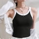 thumbnail image 4 of Blusa de poliéster para mujer, de moda, informal, de color liso, con tirantes, almohadillas para el pecho y la espalda, chalecos y tops moldeadores., 4 of 5