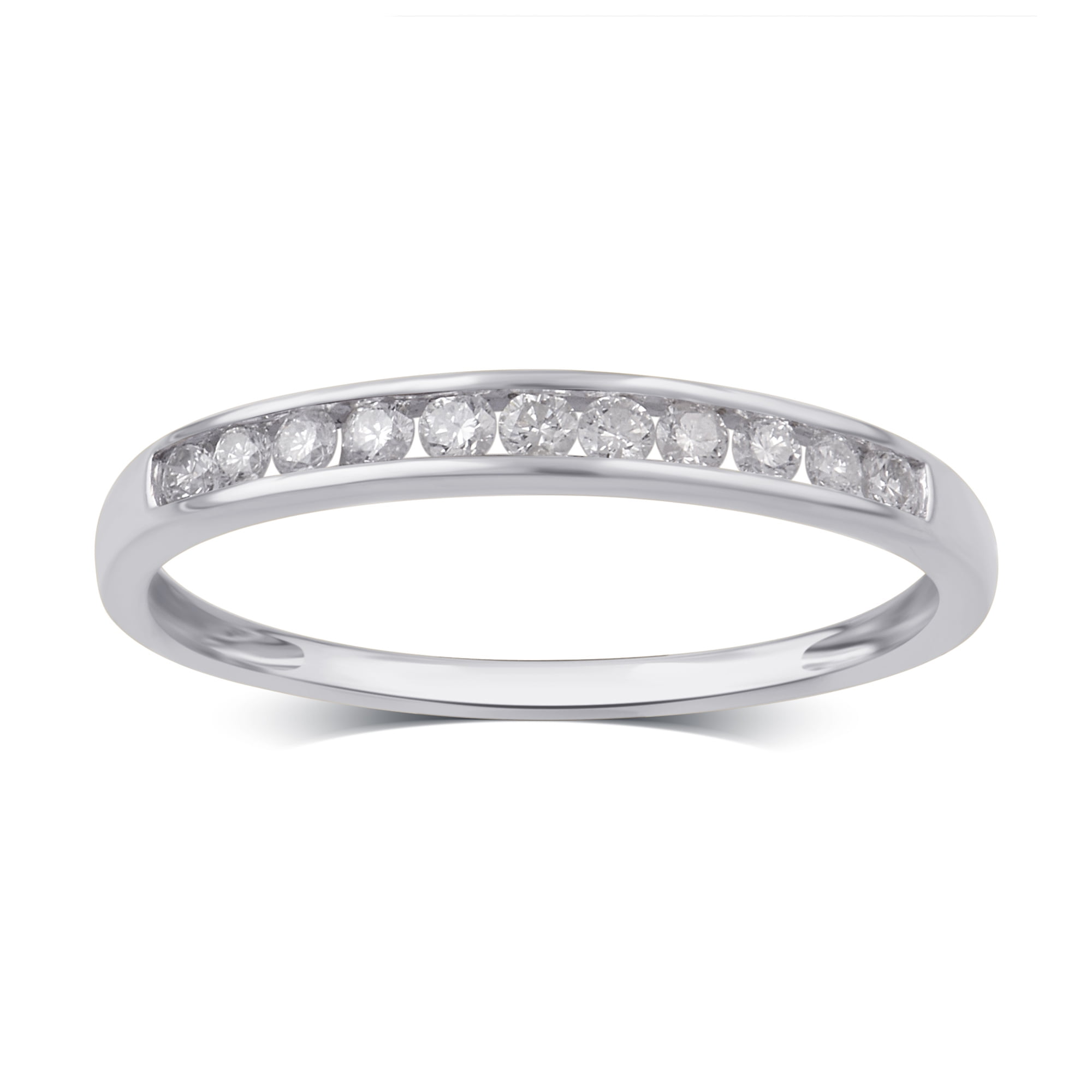 1/2 Carat T.W. Diamond 10K White Gold Wedding Bands