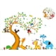 thumbnail image 2 of Árbol de animales felices de dibujos animados con búho mono cebra jirafa pegatinas de pared, habitación de bebé guardería calcomanías de pared extraíbles murales Ormromra MZQ-1060, 2 of 8
