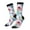 3 Black, variant on Cactus Pattern Sport Socks for Women and Men Crew Socks Sporty Calf Socks Casual Socks