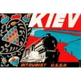 thumbnail image 2 of Retrotravel 18x13 Gold Ornate Wood Framed with Double Matting Museum Art Print Titled - Kiev - Intourist U.S.S.R., 2 of 4