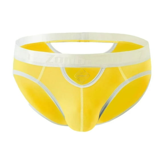 TANBOM Men's Backless Briefs Bamboo Viscose Underwear Orange S 1-Pack