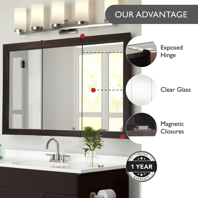 Design House Ventura 48 inch Medicine Cabinet in Espresso