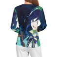 thumbnail image 4 of Genshin Impact Women's Pajama Top 3D Digital Print Sleepwear Trendy Crewneck Pullovers Long Sleeve Shirts S, 4 of 8