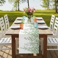 thumbnail image 4 of Table Runners 70 Inches Long Dress Scarves, Eucalyptus Leaves Farmhouse Coffee/Dining/Kitchen Table Decor, Holiday Table Runner, Green Summer Botanical Weeping 13x70 Inch, 4 of 9