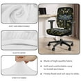 thumbnail image 7 of SCRAWLGOD Dragonfly Floral Black Elastic Seat Covers for Office Chairs Cozy Breathable High Back Chair Slipcover Dustproof Split Computer Desk Chair Seat Covers, 2 Pieces, 7 of 7