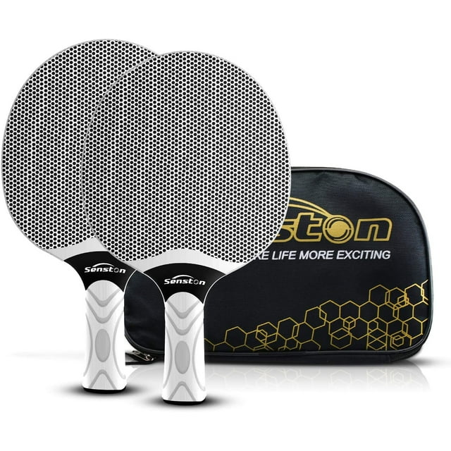 Table Tennis Rackets Set, Professional Table Tennis Bats, Composite Rubber Ping Pong Paddle Set