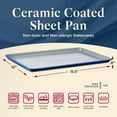 thumbnail image 2 of Premium Sheet Pan Set - Aluminized Steel with Ceramic Non-Stick, Heavy-Duty Bakeware for Cake, Bread - Even Heat Distribution - KFCC Premium Ceramic Inside, Colored Outside - Oven-Safe - Blue, 2 of 8