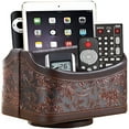 thumbnail image 3 of LAMIRO Leather Remote Control Holder,360 Degree Spinning Desk TV Remote Caddy,Desk Organizers and Accessories for Calculator,Holder, 3 of 7
