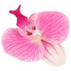 thumbnail image 2 of Exquisita pinza para el pelo de orquídea y mariposa, pasador de flores artificiales realista, elegante accesorio para el pelo de Phalaenopsis para bodas, fiestas y uso diario, 2 of 5