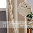 thumbnail image 3 of DWCN Blackout curtains for Bedroom with Tiebacks - Room Darkening Privacy Grommet Top Window Curtains for Living Room, 60 x 84 inch Length, Beige, Set of 2, 3 of 7