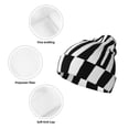 thumbnail image 3 of Pofeuu Zebra Print Beanie Hat for Men Women Knit Winter Hat Warm Cuffed Skull Beanie Slouchy Soft Unisex, 3 of 6