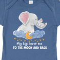 thumbnail image 4 of Inktastic My Gigi Loves Me to the Moon and Back Elephant Family Boys or Girls Baby Bodysuit, 4 of 5