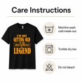 thumbnail image 5 of Becoming a Legend Funny Aging Graphic T-Shirt, Unisex Classic Fit, Cotton-Rich 180 GSM, Front Print, 5 of 5